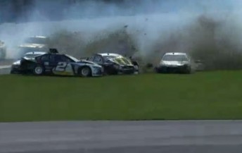 12 cars were involved in the wreck