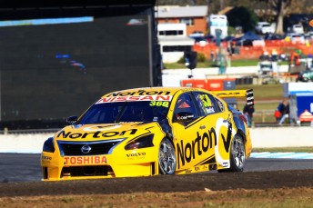 James Moffat on his way to collecting Nissan's maiden V8 Supercar win. Can Nissan become regular winners in 2014?