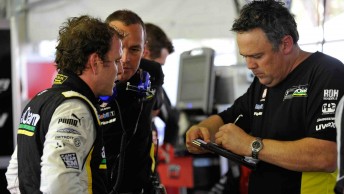holloway Richard Hollway (far right) has worked for the crack Walkinshaw operation in the past. Pictured above with Paul Dumbrell and Erik Pender