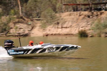 thumb Rick Kelly drives 'Esky Mojo' en route to class victory at the Southern 80 over the weekend. Dale Wood is in alongside Rick as observer