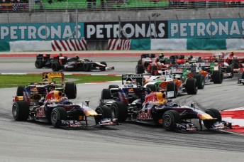 thumb Mark Webber and Sebasitan Vettel lead the second corner and proceeded to dominate the race