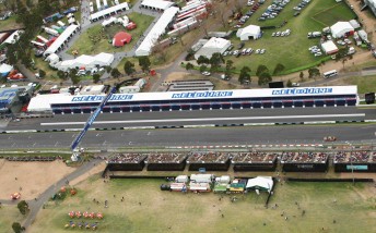 agp2 The temporary pit garage will be sourced from either the Homebush or Gold Coast street circuits