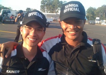 thumb Singapore Grand Prix officials Desmond Seah and Raziff Hamid in Darwin