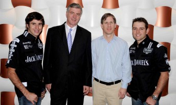 thumb Rick Kelly, John Crennan, Marshall Farrer (Managing Director, Brown-Forman Australia – owners of the Jack Daniel’s brand) and Todd Kelly.