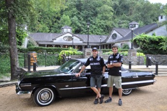 thumb Todd and Rick Kelly at the Jack Daniel's distillery in Lynchburg, Tennessee