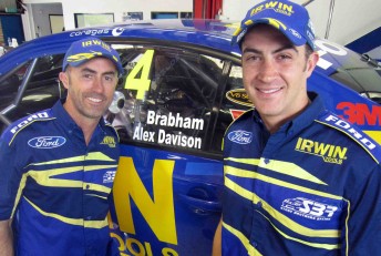 thumb David Brabham and Alex Davison at the SBR workshop today