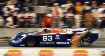 car Geoff Brabham in his famous #83 Nissan