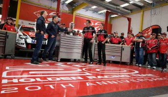 thumb Neil Crompton and Mark Larkham with Toll HRT drivers Garth Tander and Will Davison