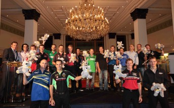 thumb The international drivers (and Mark Skaife, far left) at the official welcome party on Tuesday evening
