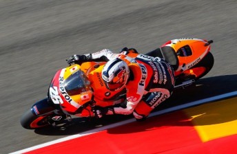 thumb Dani Pedrosa laps the Aragon cicuit