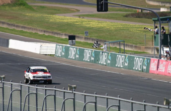 thumb Jason Richards crosses the line to win the Group C Feature race