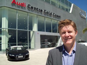 thumb Armor All Gold Coast 600 General Manager Kurt Sakzewski with Emanuele Pirro's R8 Spyder parade car at Audi Centre Gold Coast