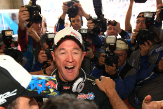 thumb Greg Murphy celebrates his Armor All pole position at Mount Panorama