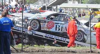 car The #17 Falcon taken off the back of the truck