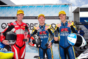 thumb The final Australian Superbike podium for the year – Maxwell, Waters and Herfoss