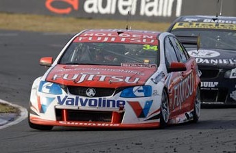 thumb Michael Caruso leads Todd Kelly at Queensland Raceway