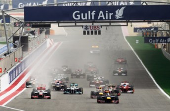 thumb The start of the Bahrain Grand Prix