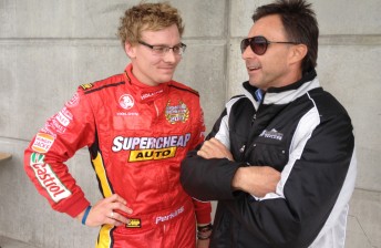 th Jack Perkins and V8 SuperTourers CEO Paul Radisich