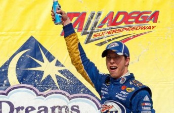 thumb Brad Keselowski celebrates Dodge's first Talladega victory in 36 years