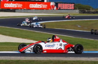 thumb Minda Motorsport's Jack Le Brocq leading at Phillip Island last weekend