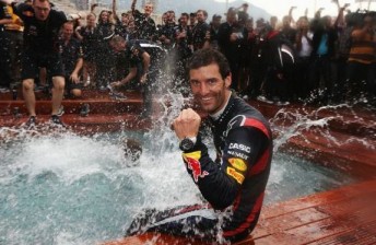 thumb Mark Webber celebrates