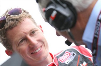 thumb Indy pole-sitter Ryan Briscoe with Roger Penske