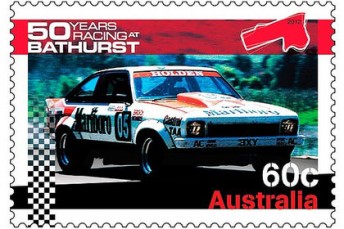 thumb The controversial Peter Brock Bathurst stamp, set to be released by Australia Post