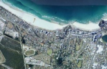 thumb A view of the Gold Coast from above, as seen on Google Earth