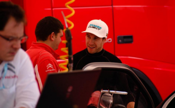 Chris Atkinson talks with the Citroen crew