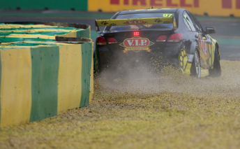 Van Gisbergen was lucky to survive this off on Lap 2