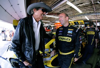 Marcos Ambrose with his legendary team owner Richard Petty