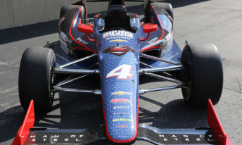 JR Hildebrand's Superman colours for the Indy 500