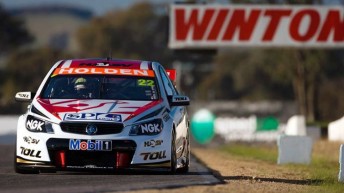 Courtney putting the #22 Holden through its paces