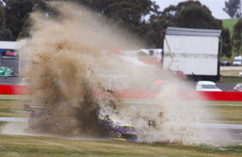 Dean Fiore spent the final portion of the session stranded on the infield after this wild moment