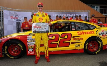 Joey Logano wins the Michigan pole