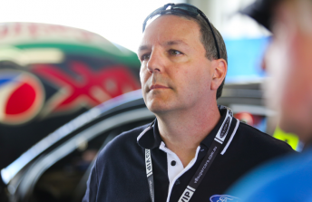 Ford president Bob Graziano in the FPR garage