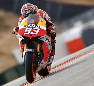 Marc Marquez wins but celebrations muted after contact led to team-mate Dani Pedrosa's crash