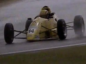Mark Webber winning a Formula Ford race in the wet at Phillip Island