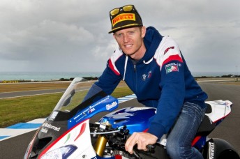 Glenn Allerton ready for the World Superbikes at Phillip Island