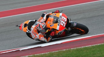 Marc Marquez on his way to pole position