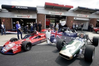 Brands Hatch tribute to Sir Jack Brabham Pic by Gary Hawkins