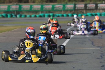Nathan Tigani leading the KF2 field