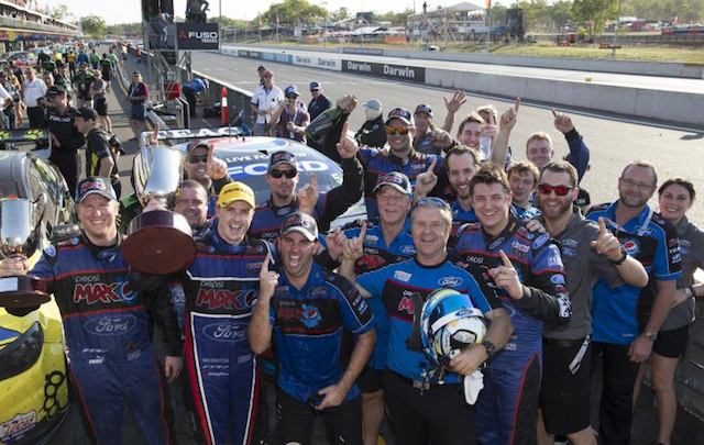 Ford Performance Racing celebrating its Race 19 win