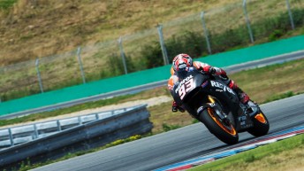 Marc Marquez tests Honda's 2015 MotoGP prototype at Brno