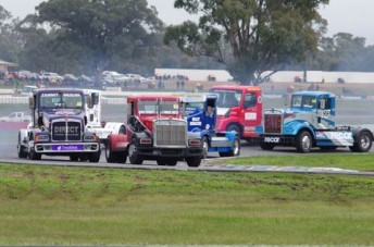 Super Trucks put on a display at Winton