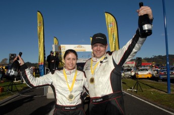 Winners of the VINZ Gold Rush Rally of Coromandel Phil Campbell and Venita Fabbro. PIc: Euan Cameron