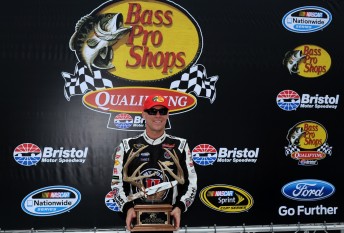 Harvick will start from pole at Bristol