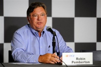 Robin Pemberton address the media in Michigan