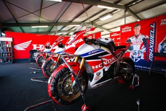 Team Honda ready for Winton. Pic: Brian Dyer