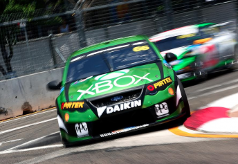 Ambrose leads Pye around the Sydney Olympic Park circuit